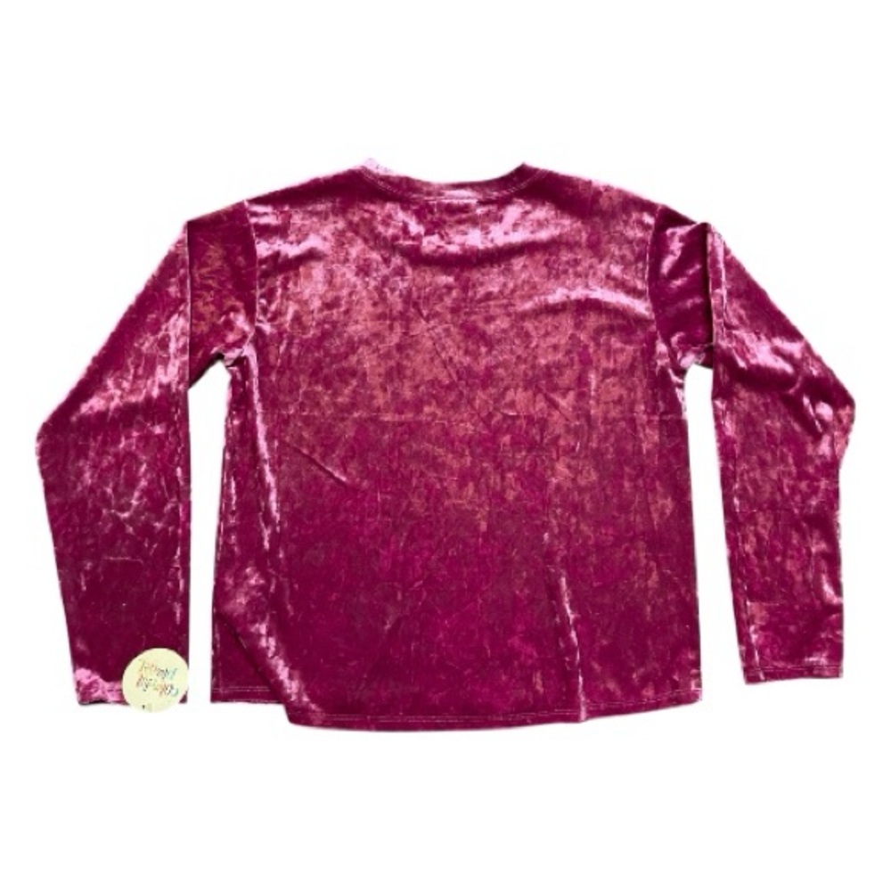 Crushed Velvet Girls Top NWT - Picture 3 of 5